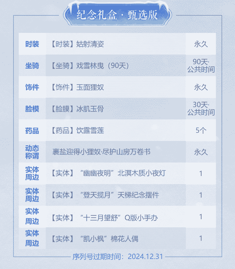 《天下3》年终纪念礼盒“逍遥游”即将开售，为你描摹神人之姿！