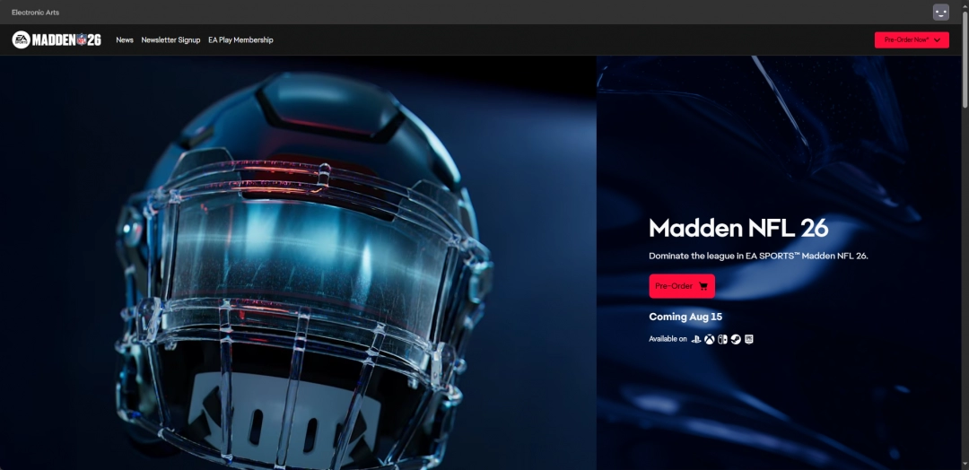 《麦登橄榄球26》游戏官网地址介绍