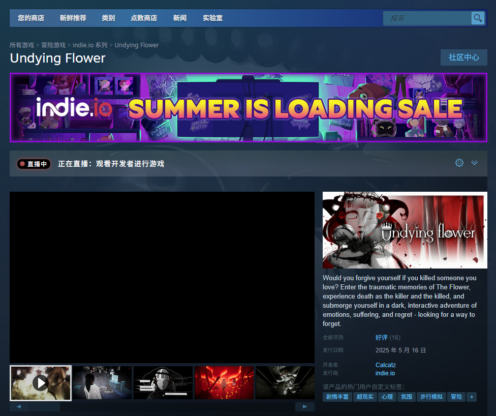 《Undying Flower》游戏官网地址介绍